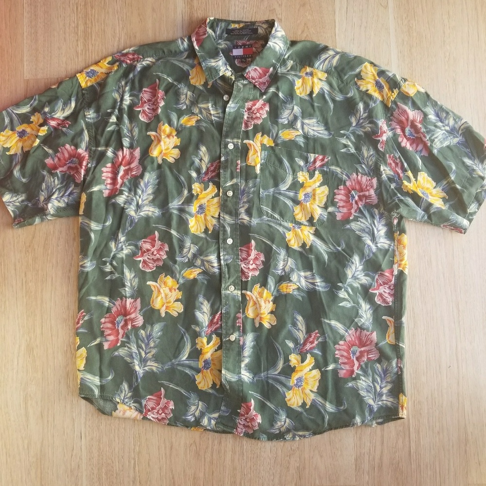 VTG Floral Tommy Hilfiger Button Front